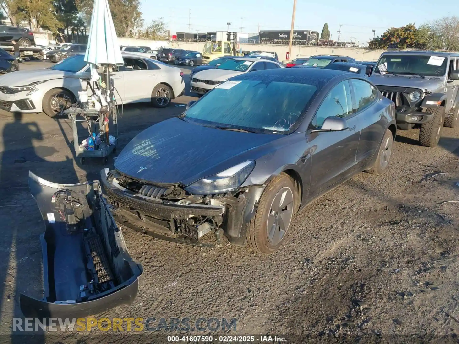 2 Photograph of a damaged car 5YJ3E1EB6PF710160 TESLA MODEL 3 2023
