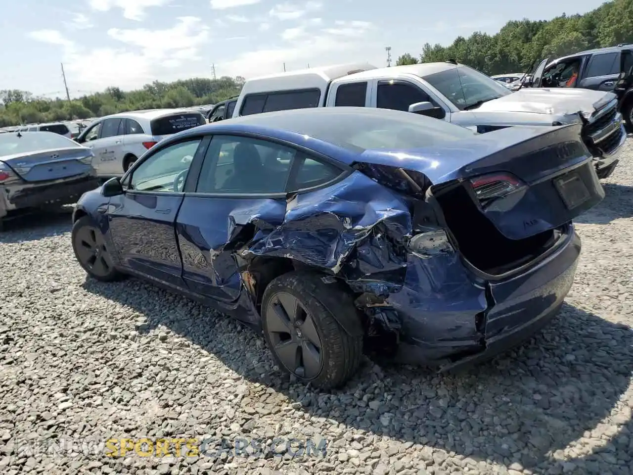 2 Фотография поврежденного автомобиля 5YJ3E1EB7PF654164 TESLA MODEL 3 2023