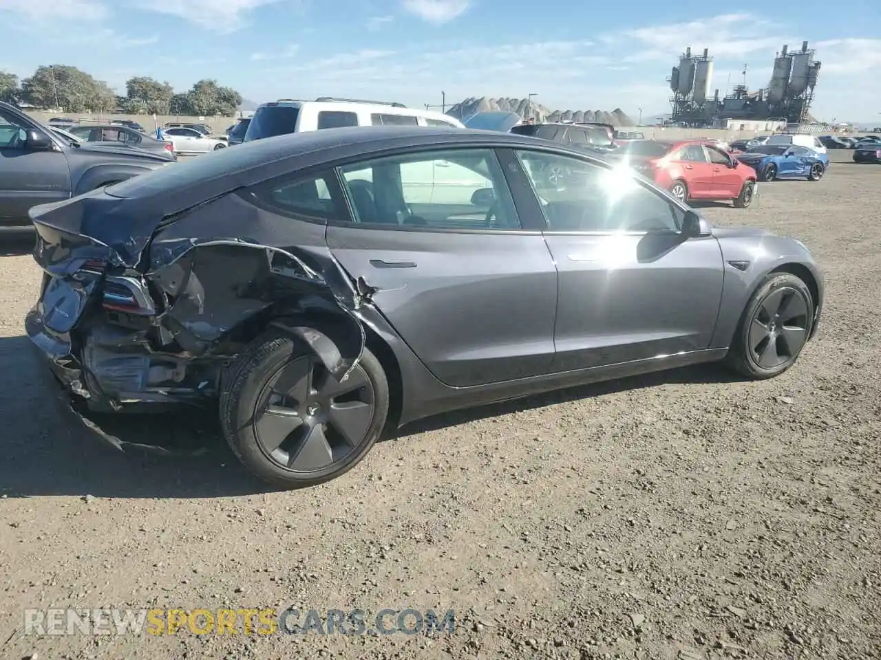 3 Photograph of a damaged car 5YJ3E1EB8PF606723 TESLA MODEL 3 2023