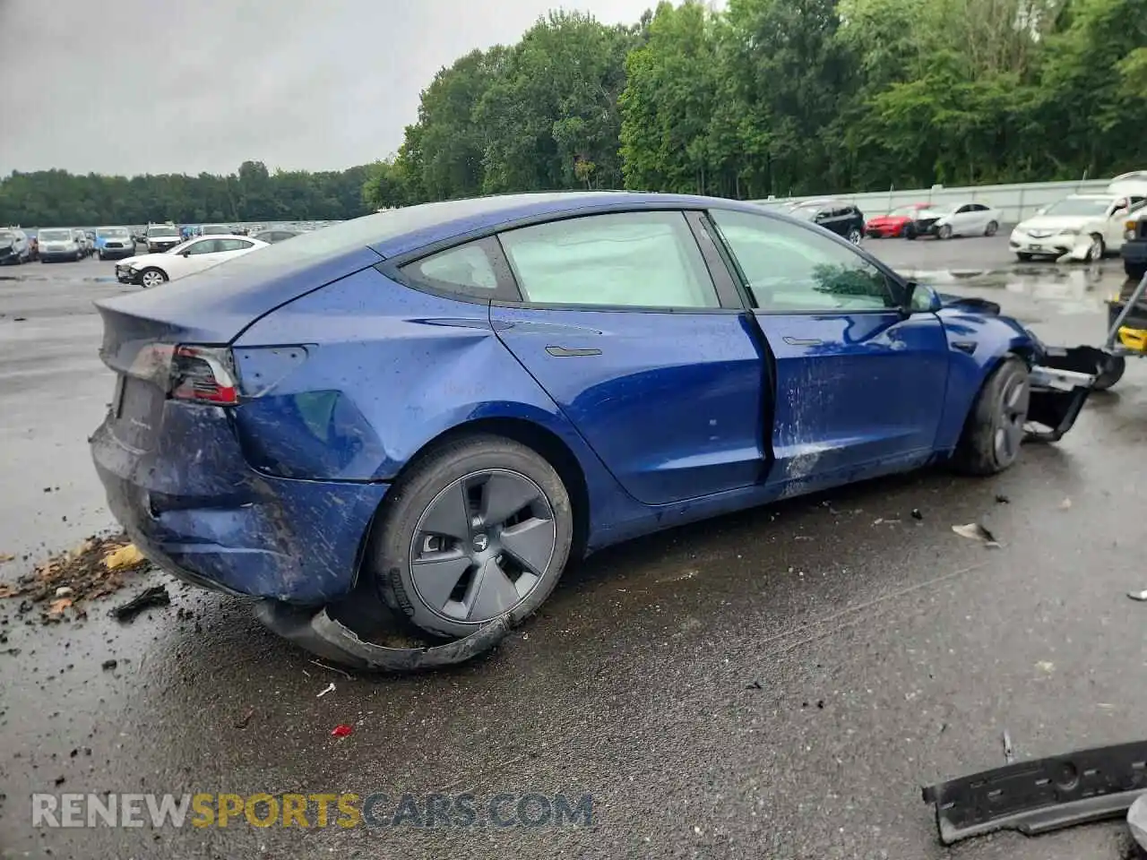 3 fotografías del automóvil dañado 5YJ3E1EB8PF621609 TESLA MODEL 3 2023