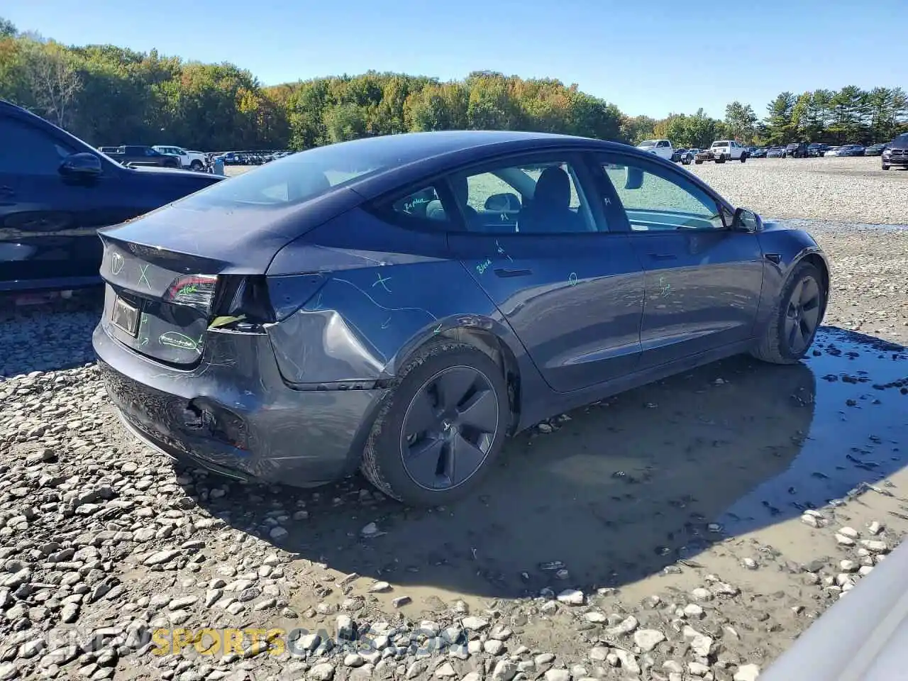 3 fotografías del automóvil dañado 5YJ3E1EB8PF660023 TESLA MODEL 3 2023