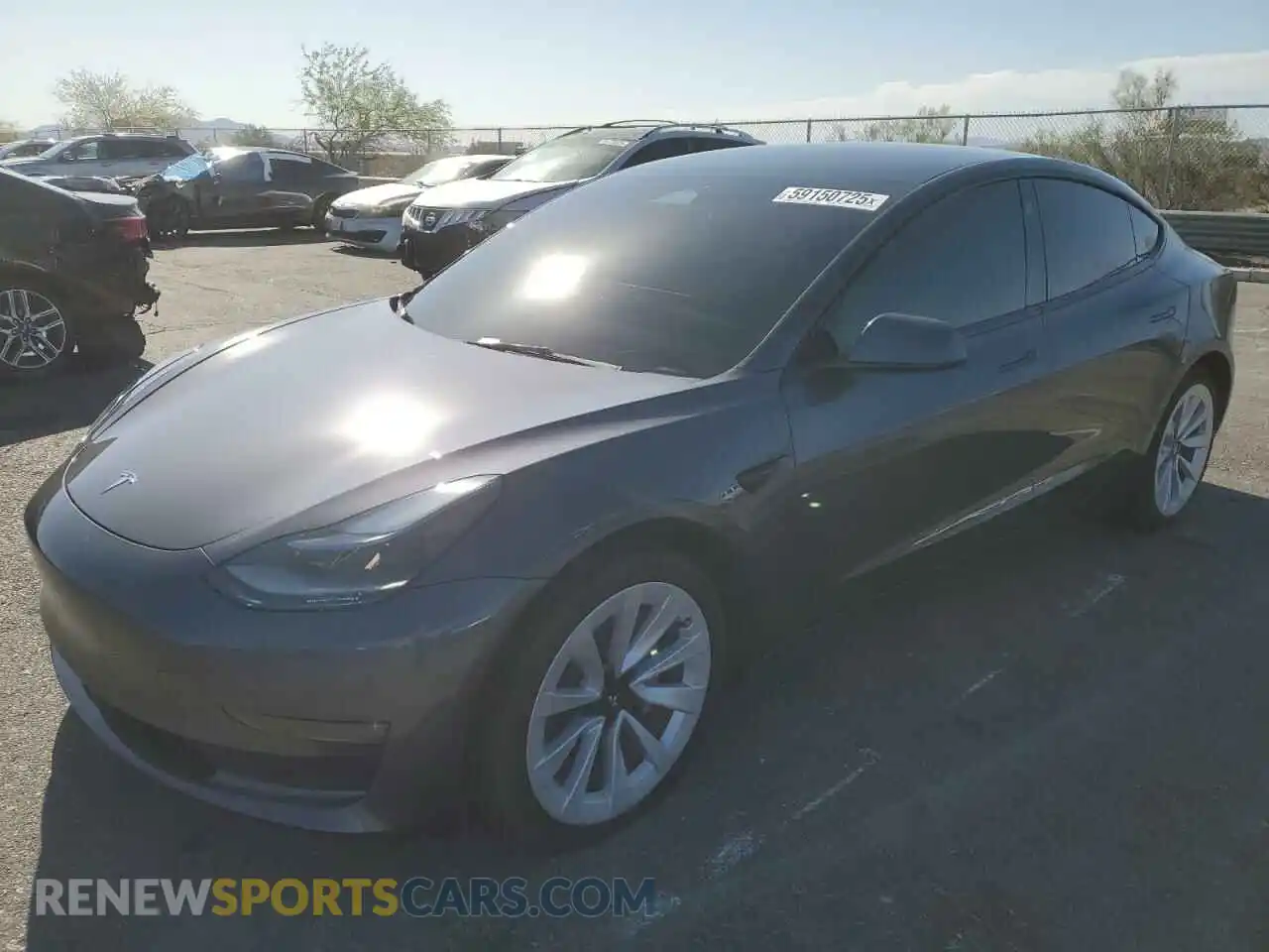 1 Photograph of a damaged car 5YJ3E1EB8PF686556 TESLA MODEL 3 2023