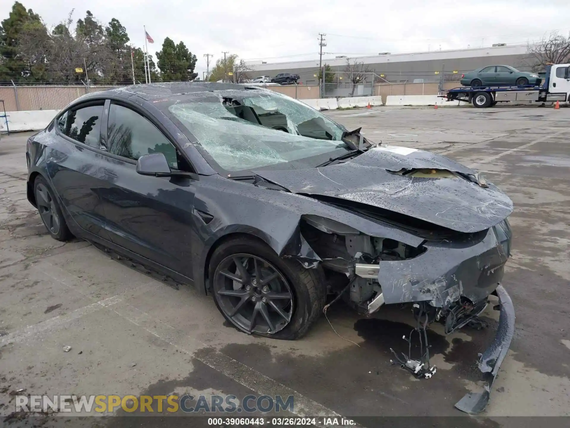 1 Photograph of a damaged car 5YJ3E1EB8PF704666 TESLA MODEL 3 2023