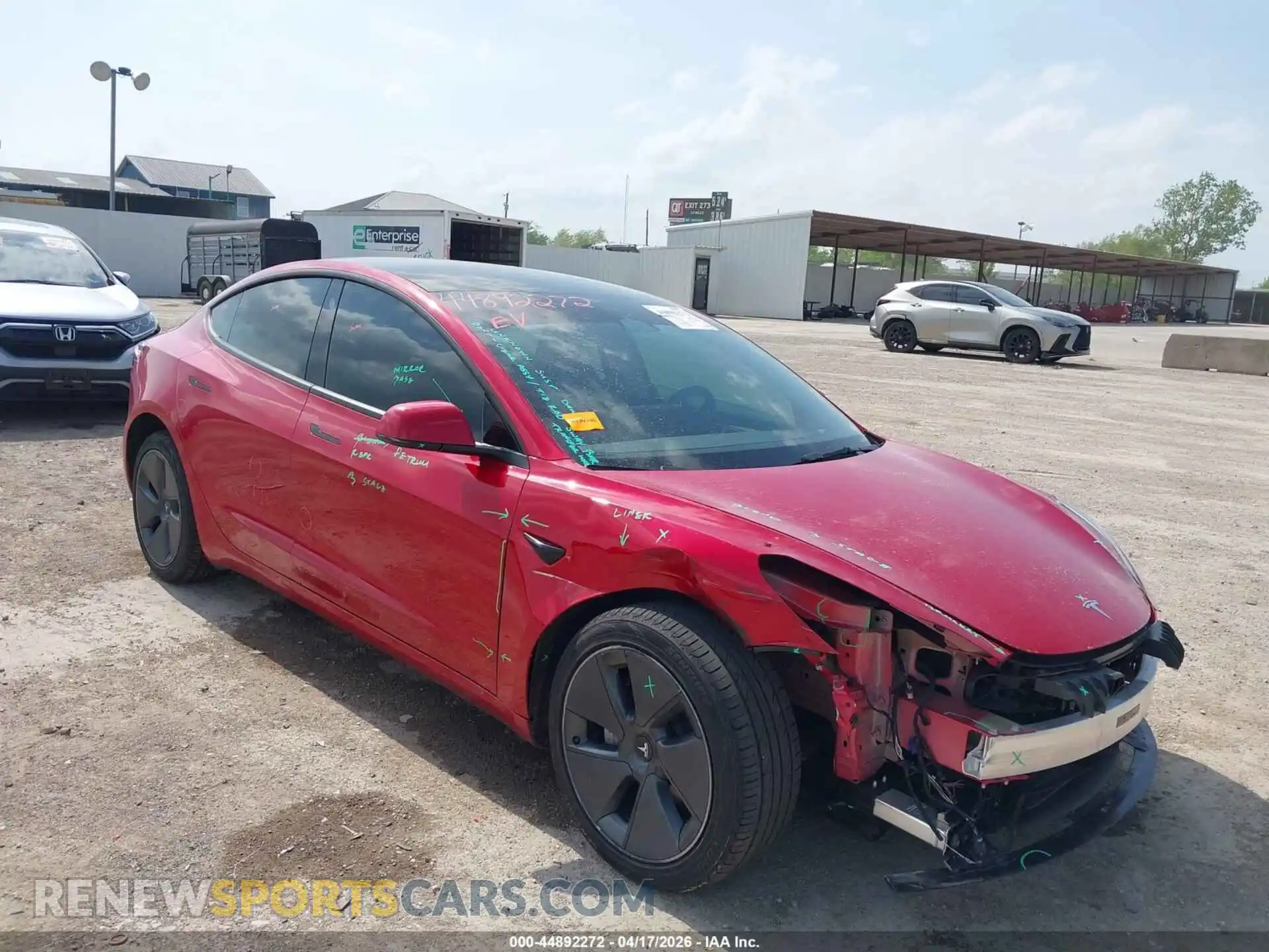 1 Photograph of a damaged car 5YJ3E1EB9PF594887 TESLA MODEL 3 2023