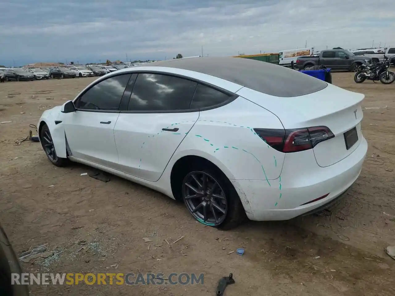 2 Photograph of a damaged car 5YJ3E1EB9PF634210 TESLA MODEL 3 2023