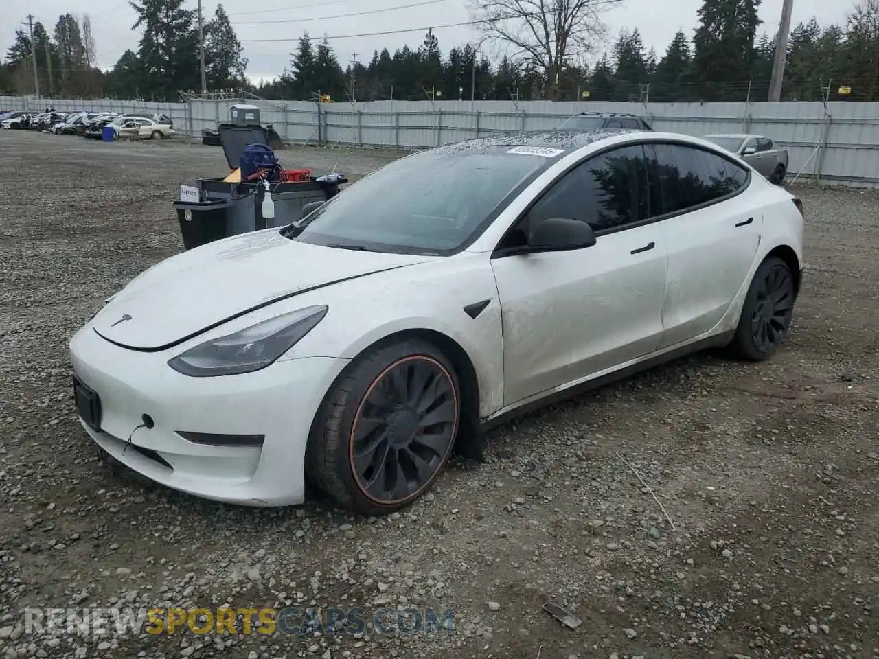 1 Photograph of a damaged car 5YJ3E1EC0PF563620 TESLA MODEL 3 2023