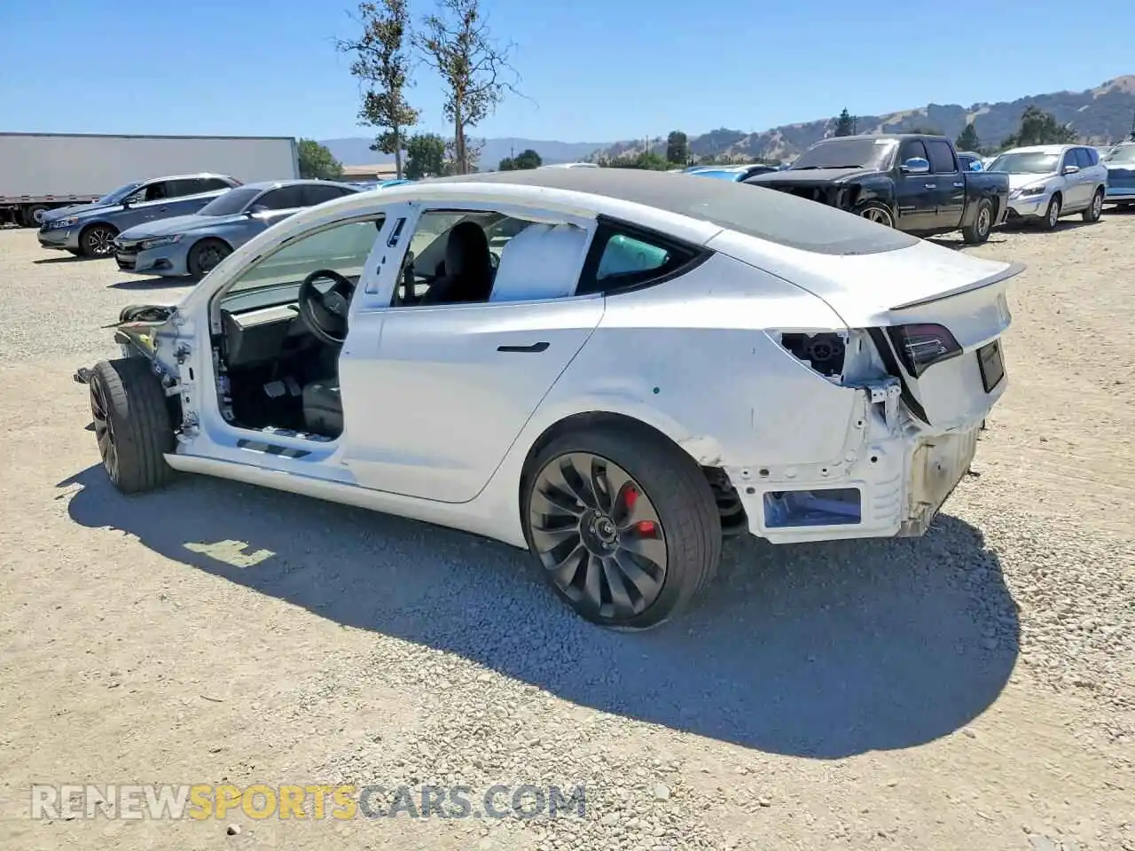 2 Photograph of a damaged car 5YJ3E1EC0PF583690 TESLA MODEL 3 2023