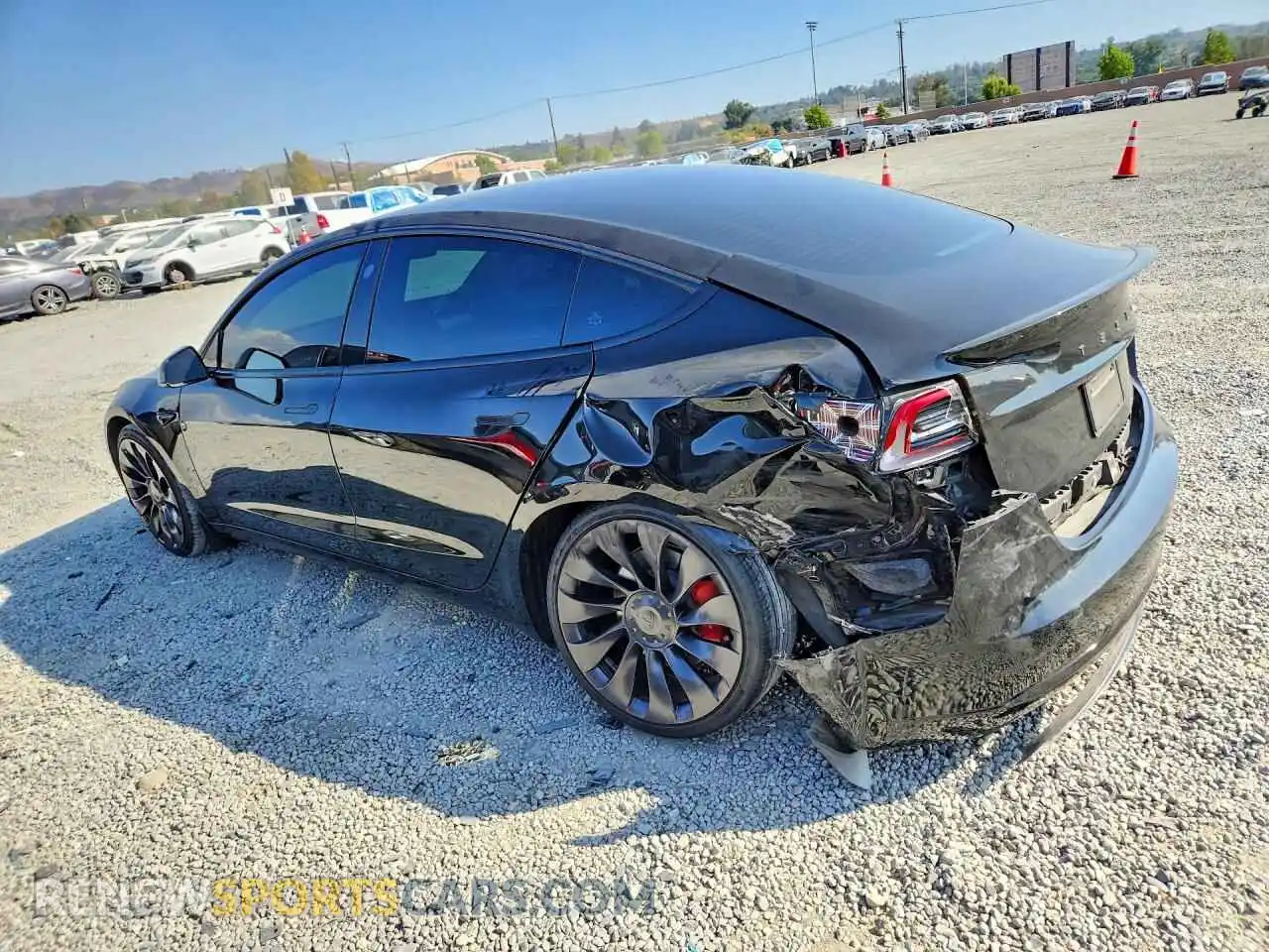 2 Photograph of a damaged car 5YJ3E1EC0PF631530 TESLA MODEL 3 2023