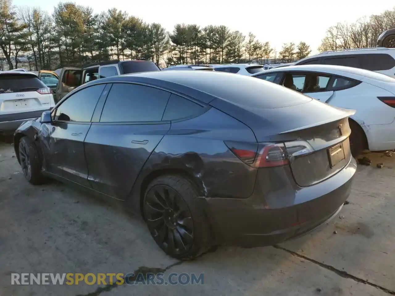 2 Photograph of a damaged car 5YJ3E1EC1PF558636 TESLA MODEL 3 2023