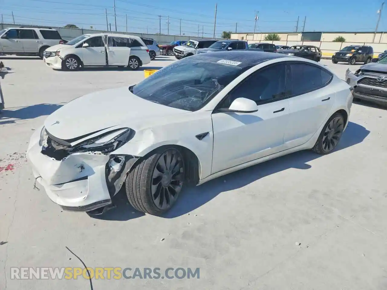1 Фотография поврежденного автомобиля 5YJ3E1EC1PF605583 TESLA MODEL 3 2023