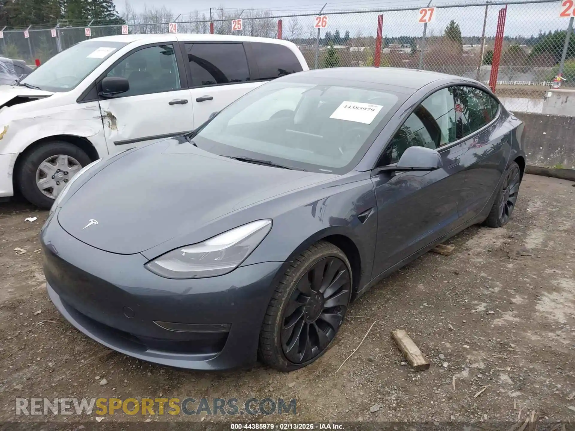 2 Photograph of a damaged car 5YJ3E1EC1PF701407 TESLA MODEL 3 2023