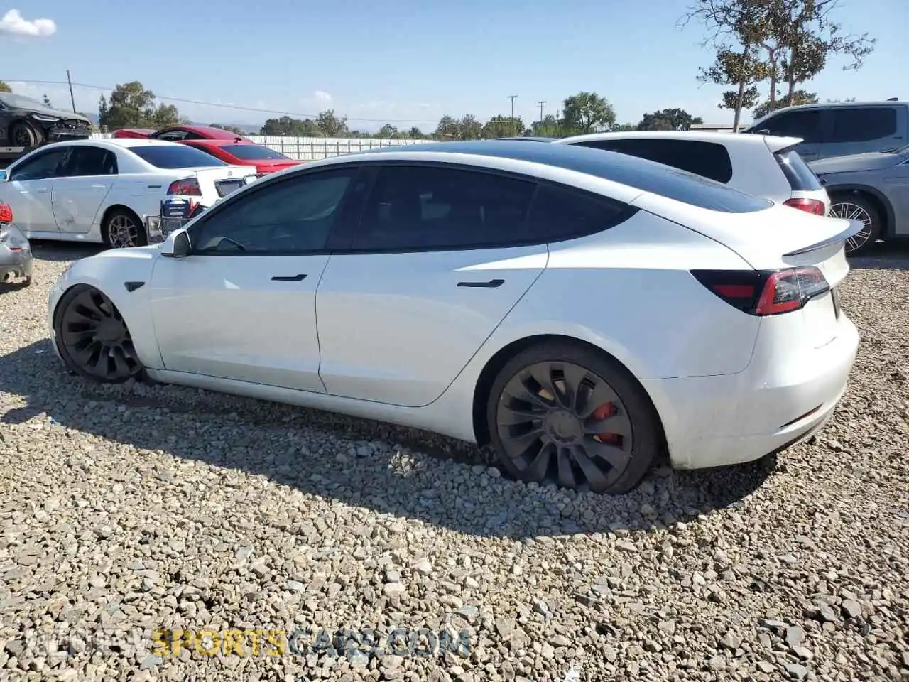 2 Photograph of a damaged car 5YJ3E1EC2PF420829 TESLA MODEL 3 2023
