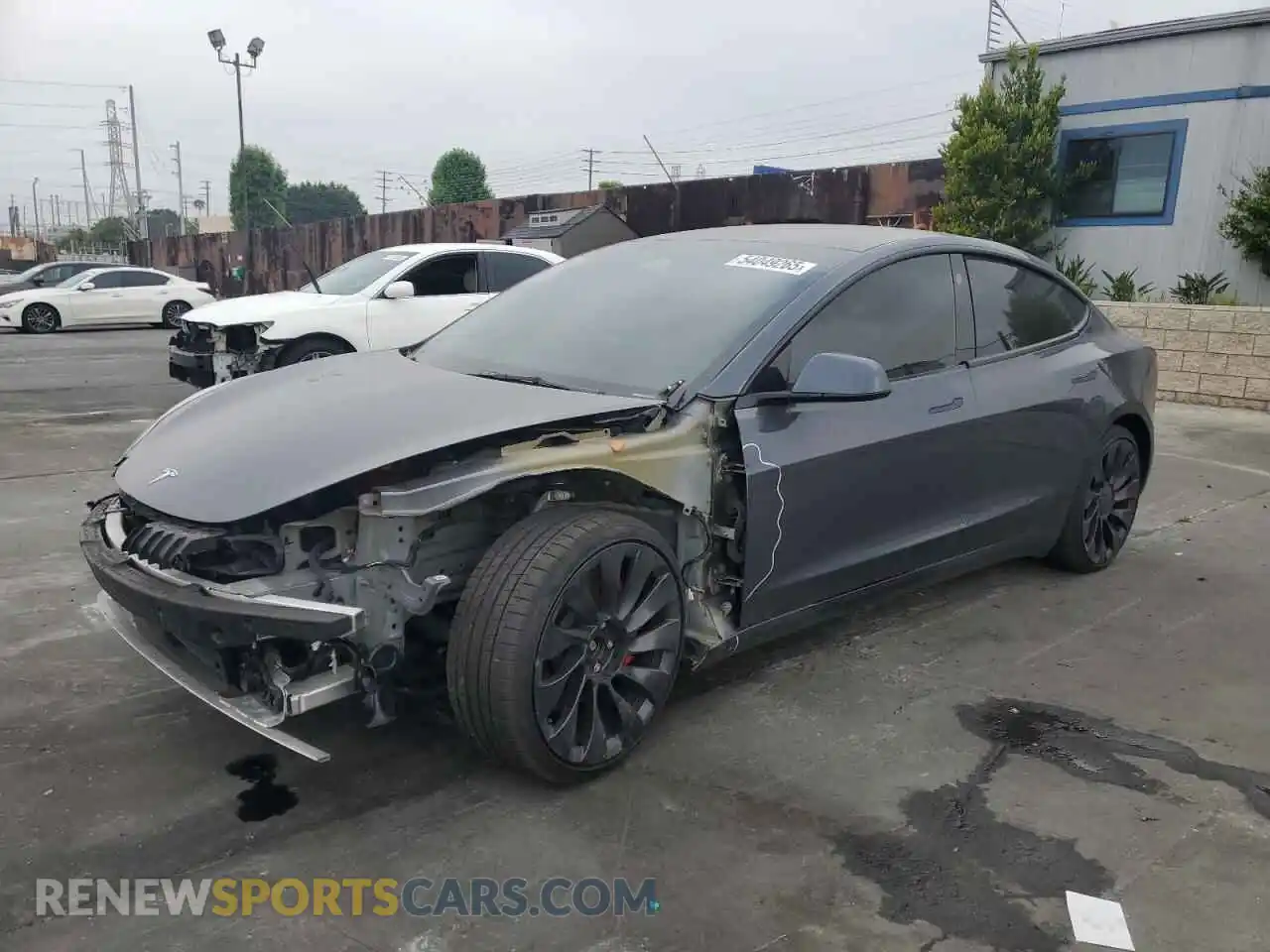1 Photograph of a damaged car 5YJ3E1EC2PF548438 TESLA MODEL 3 2023