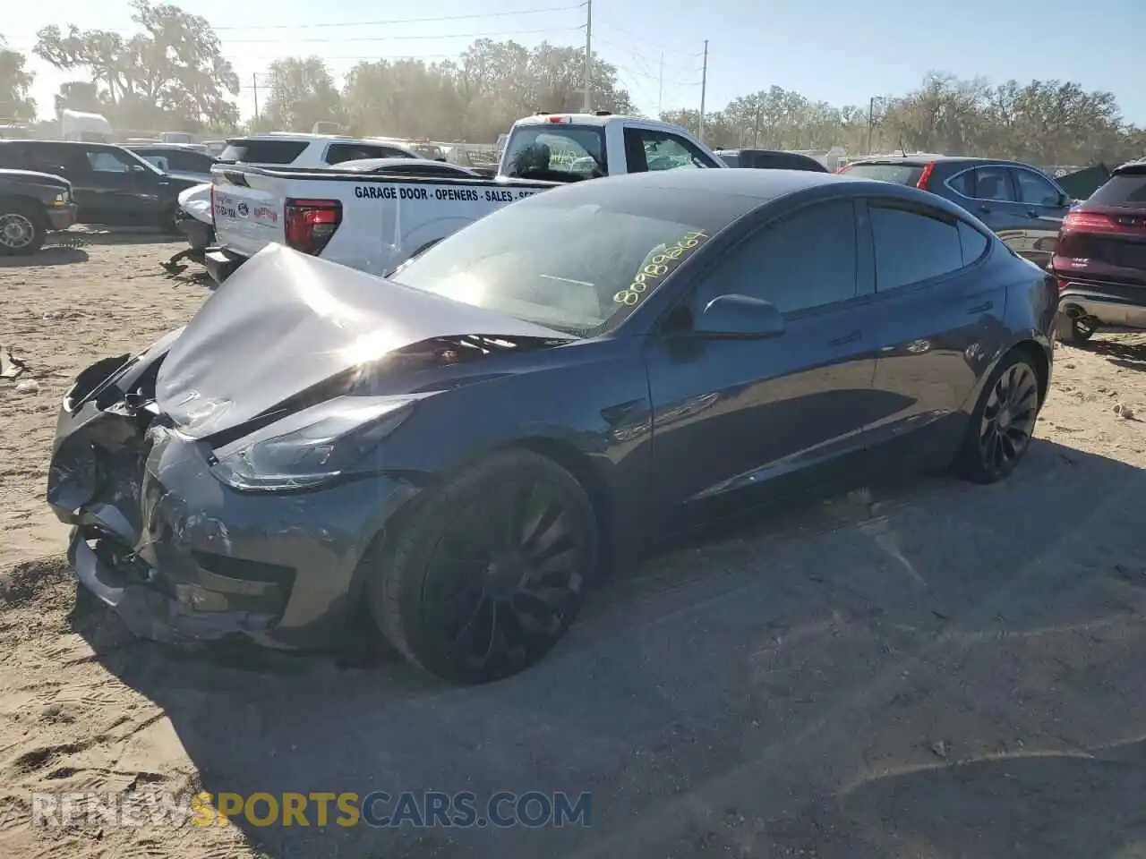 1 Photograph of a damaged car 5YJ3E1EC2PF557284 TESLA MODEL 3 2023
