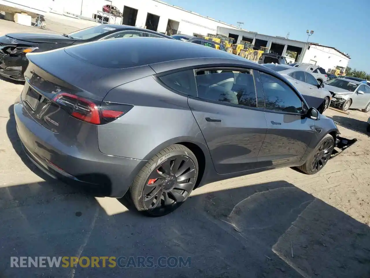 3 Photograph of a damaged car 5YJ3E1EC2PF557284 TESLA MODEL 3 2023
