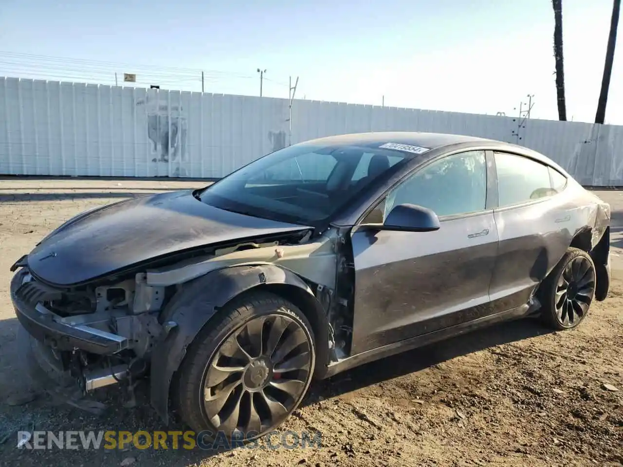 1 Photograph of a damaged car 5YJ3E1EC2PF584565 TESLA MODEL 3 2023