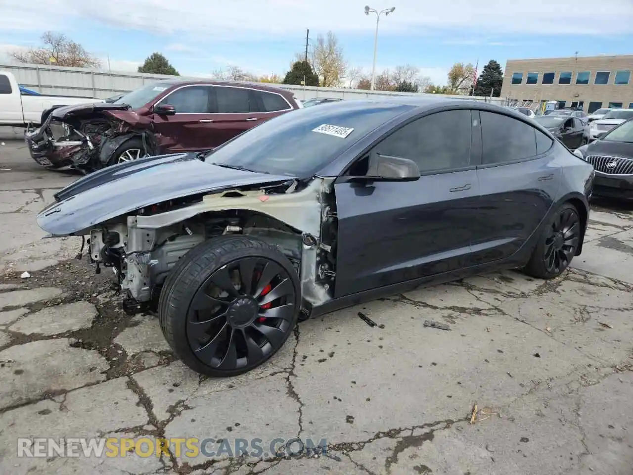 1 Photograph of a damaged car 5YJ3E1EC2PF711640 TESLA MODEL 3 2023