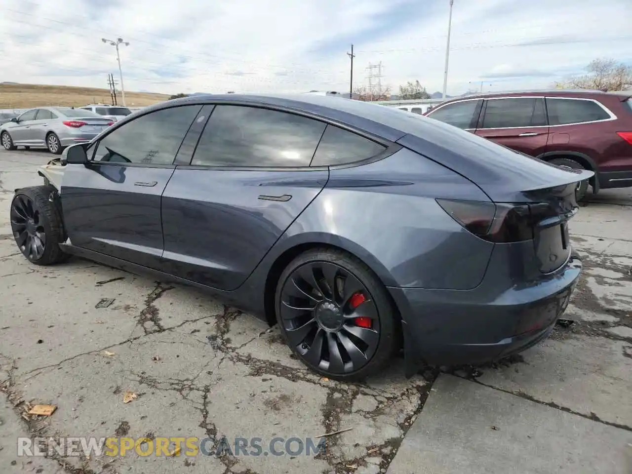 2 Photograph of a damaged car 5YJ3E1EC2PF711640 TESLA MODEL 3 2023