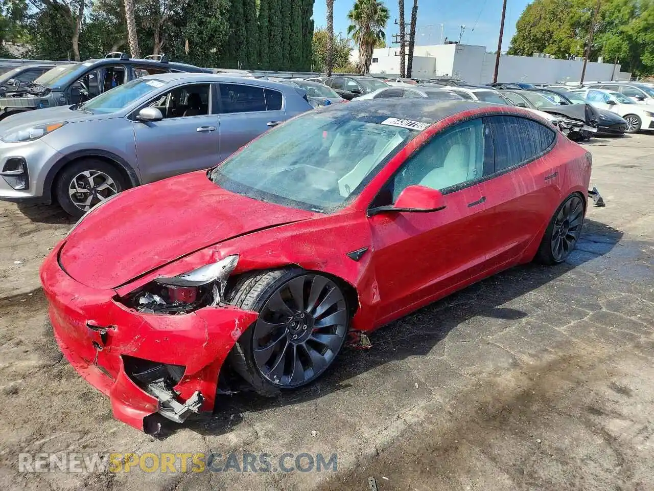 1 Фотография поврежденного автомобиля 5YJ3E1EC3PF508241 TESLA MODEL 3 2023