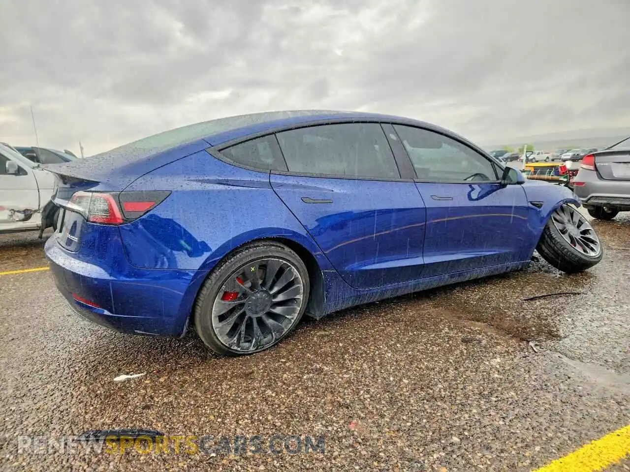 3 fotografías del automóvil dañado 5YJ3E1EC3PF552143 TESLA MODEL 3 2023