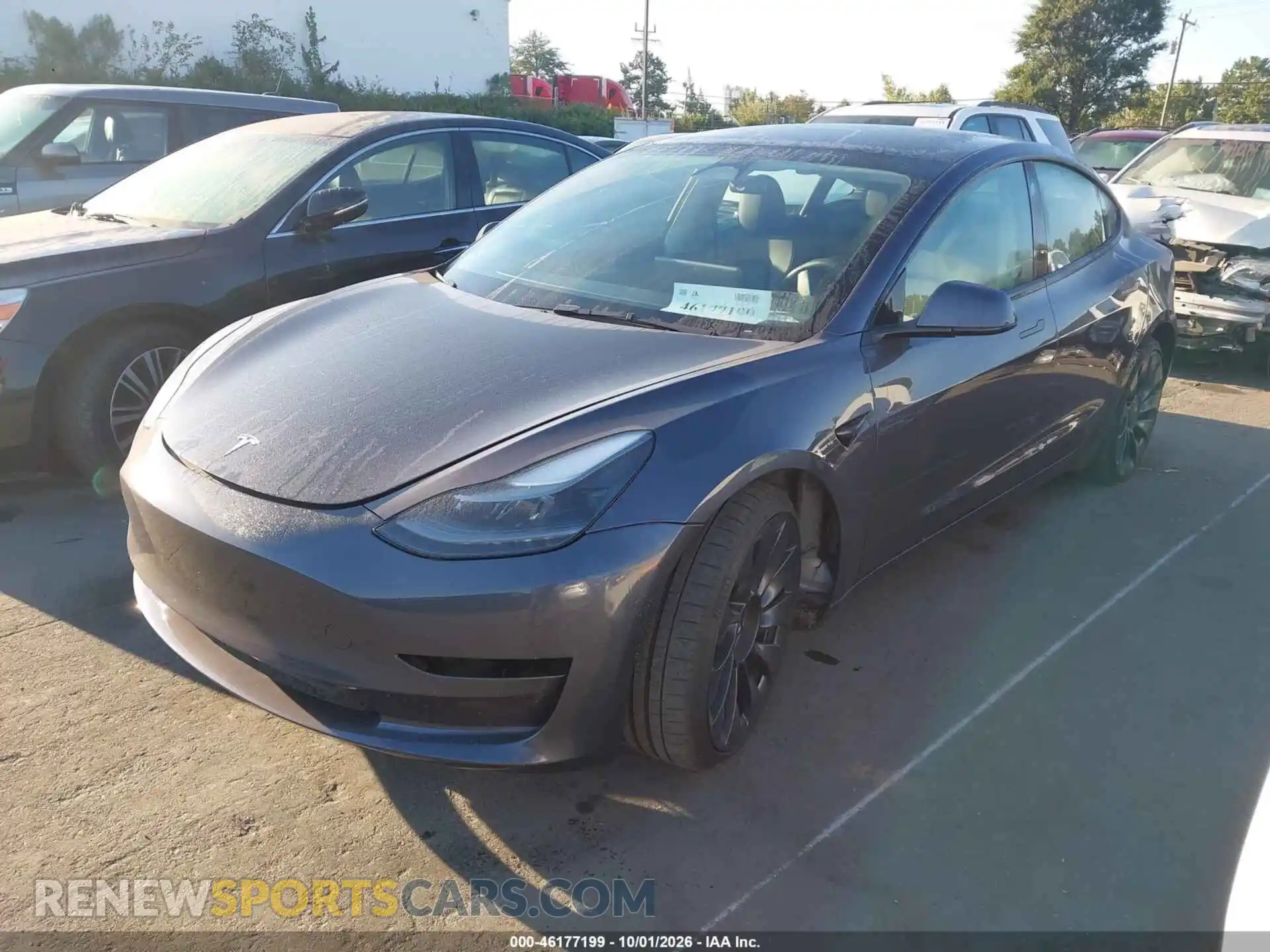 2 Photograph of a damaged car 5YJ3E1EC3PF636754 TESLA MODEL 3 2023