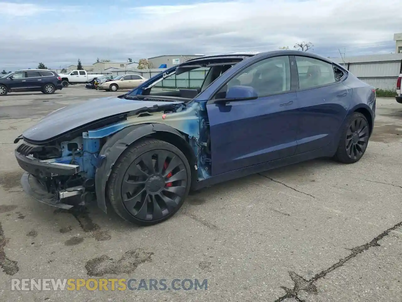 1 Photograph of a damaged car 5YJ3E1EC3PF704034 TESLA MODEL 3 2023