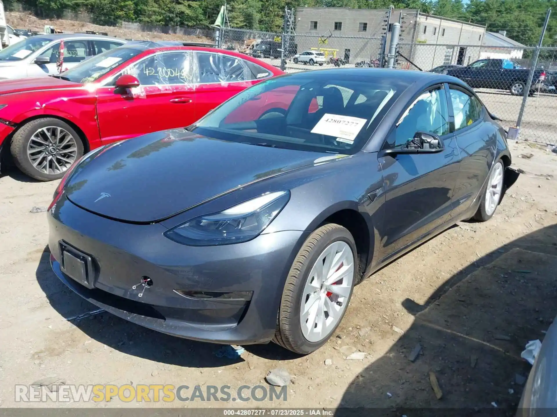 2 fotografías del automóvil dañado 5YJ3E1EC3PF704454 TESLA MODEL 3 2023