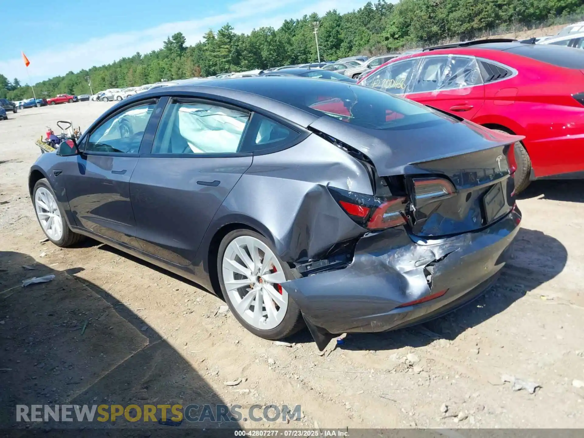 3 fotografías del automóvil dañado 5YJ3E1EC3PF704454 TESLA MODEL 3 2023