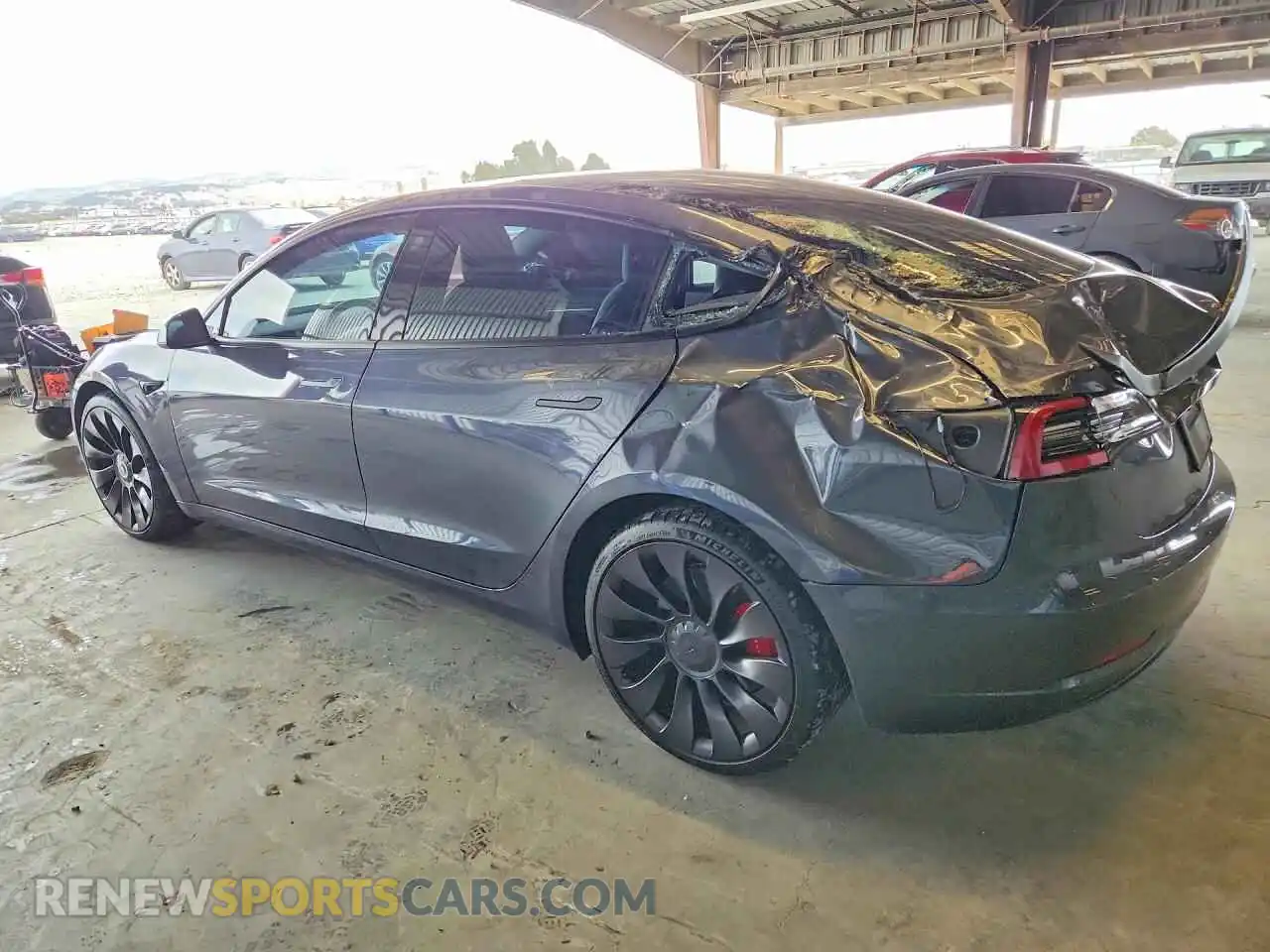 2 Photograph of a damaged car 5YJ3E1EC4PF382763 TESLA MODEL 3 2023