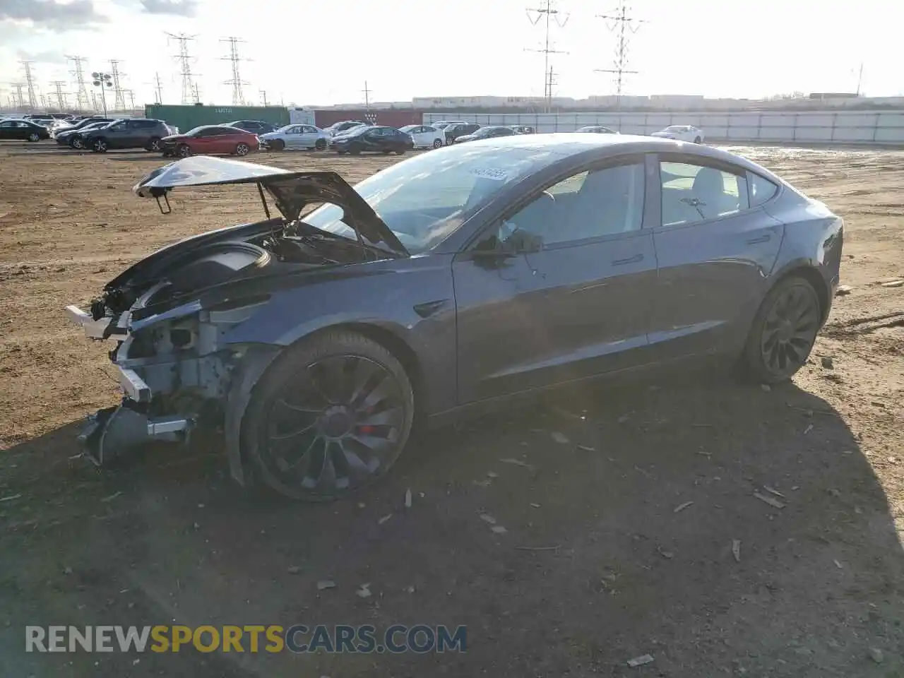 1 Photograph of a damaged car 5YJ3E1EC4PF399000 TESLA MODEL 3 2023