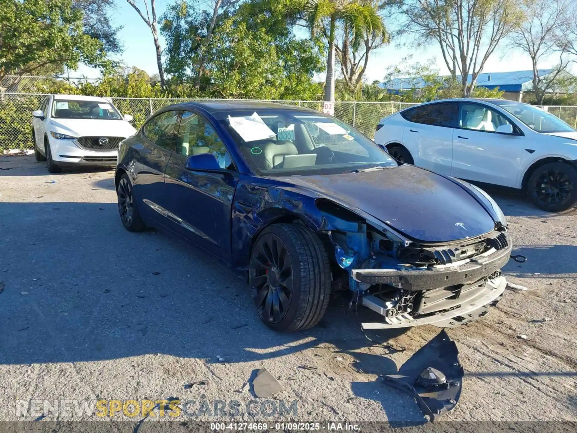 1 Photograph of a damaged car 5YJ3E1EC4PF404521 TESLA MODEL 3 2023