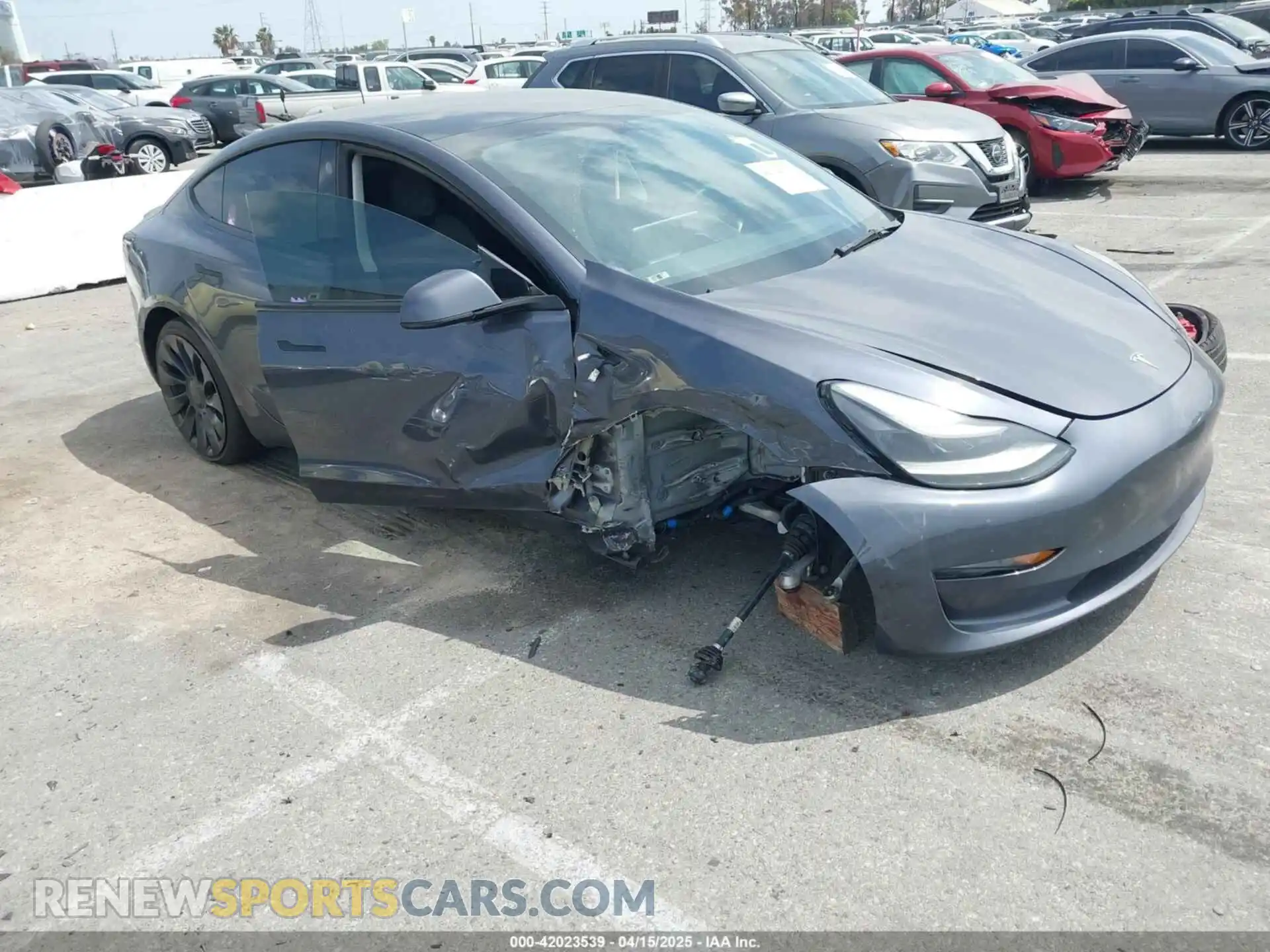 1 Photograph of a damaged car 5YJ3E1EC4PF470664 TESLA MODEL 3 2023