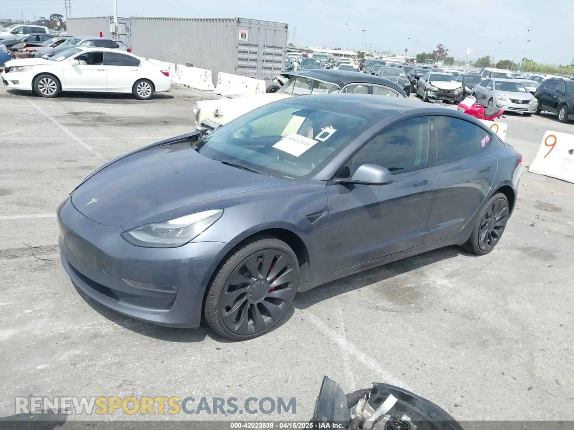 2 Photograph of a damaged car 5YJ3E1EC4PF470664 TESLA MODEL 3 2023