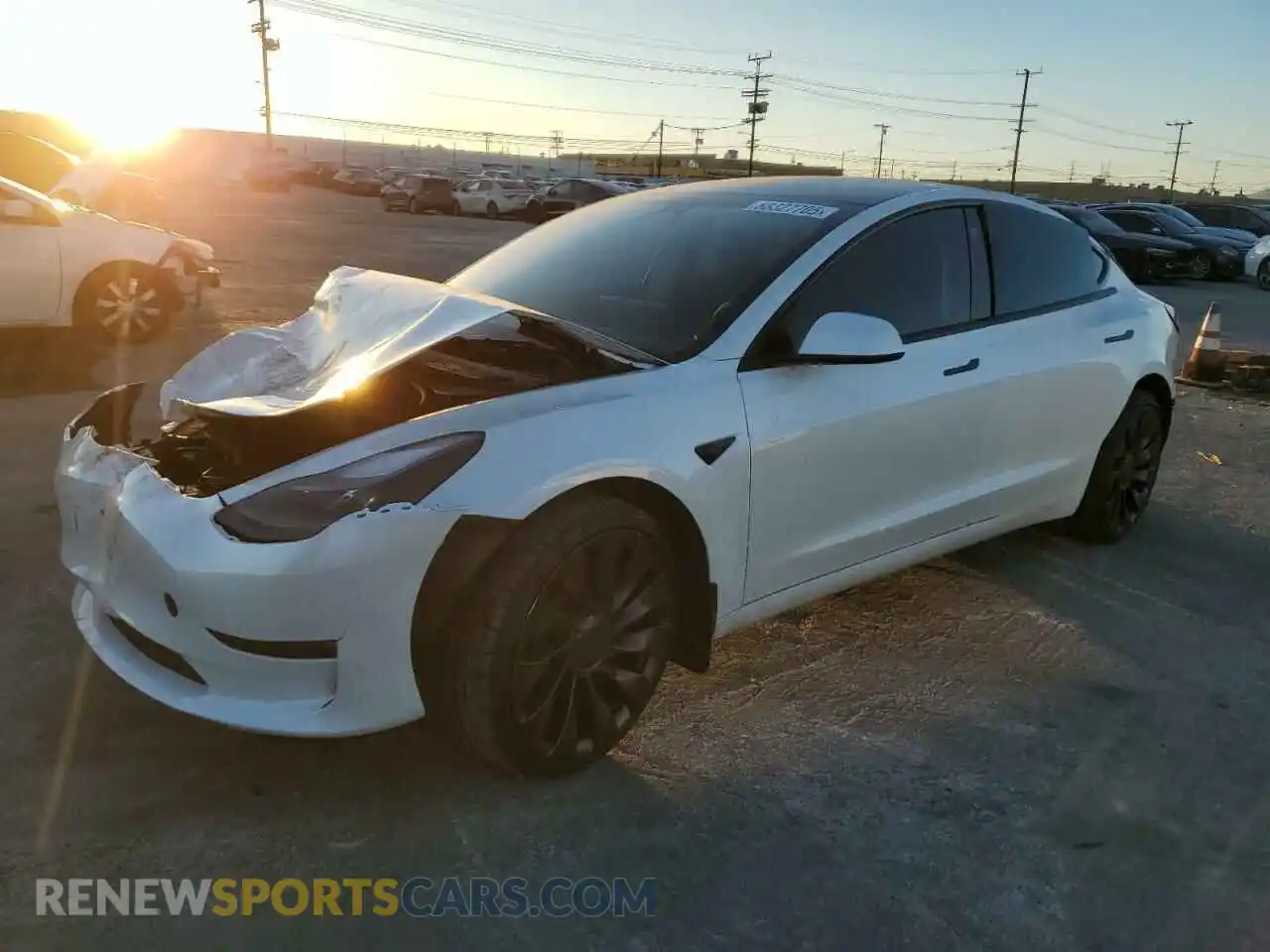 1 Photograph of a damaged car 5YJ3E1EC4PF518549 TESLA MODEL 3 2023