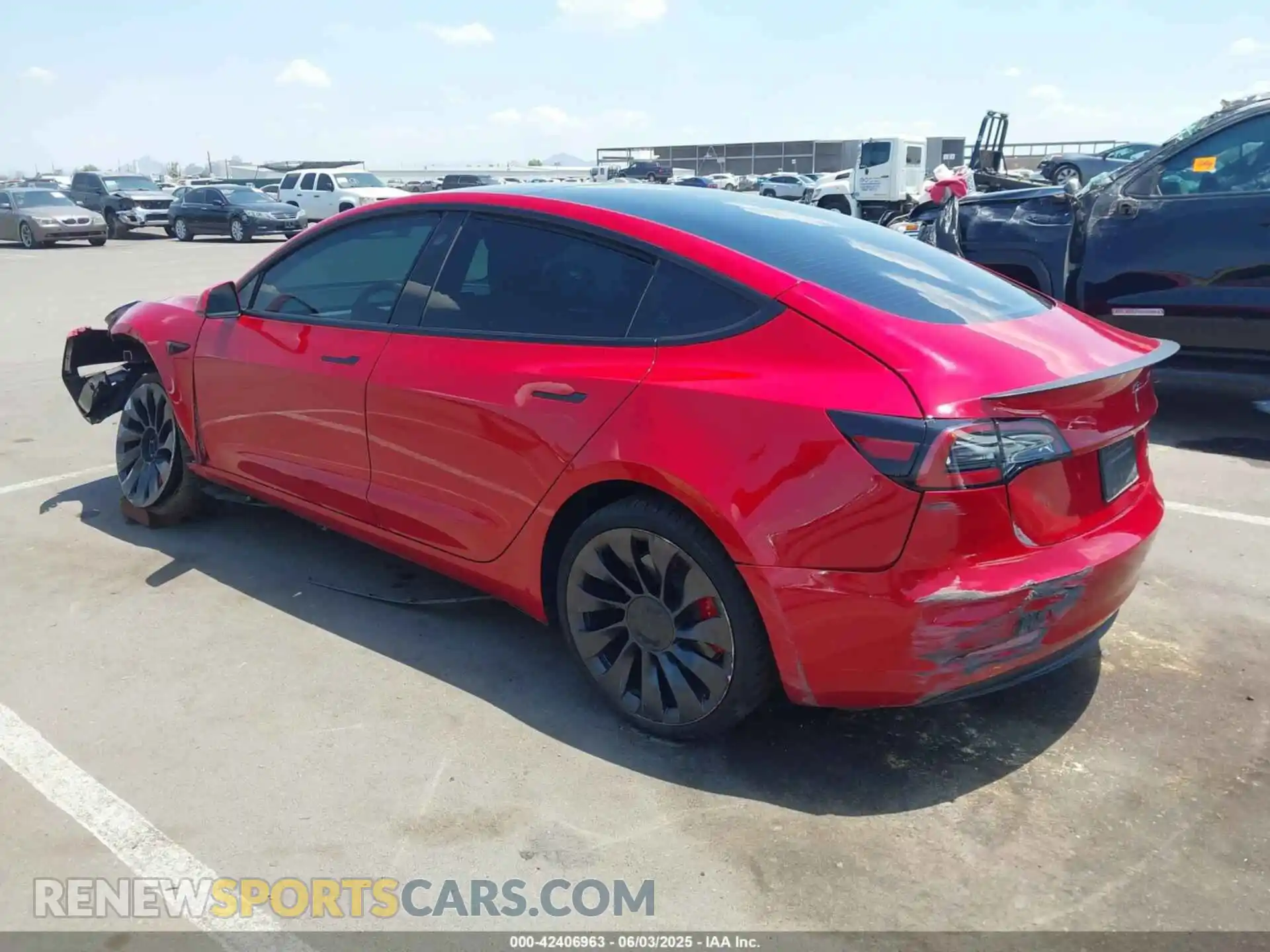 3 Photograph of a damaged car 5YJ3E1EC4PF705466 TESLA MODEL 3 2023