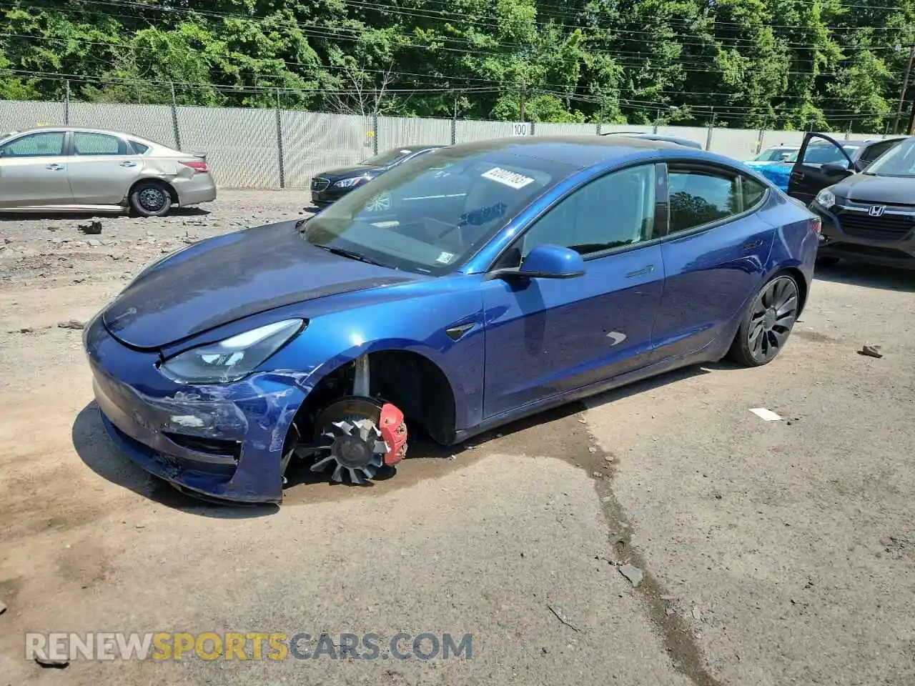 1 Photograph of a damaged car 5YJ3E1EC5PF584558 TESLA MODEL 3 2023