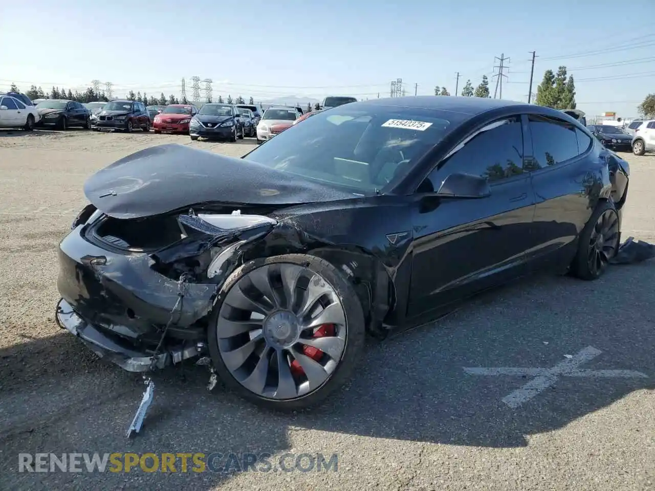 1 Photograph of a damaged car 5YJ3E1EC5PF681114 TESLA MODEL 3 2023