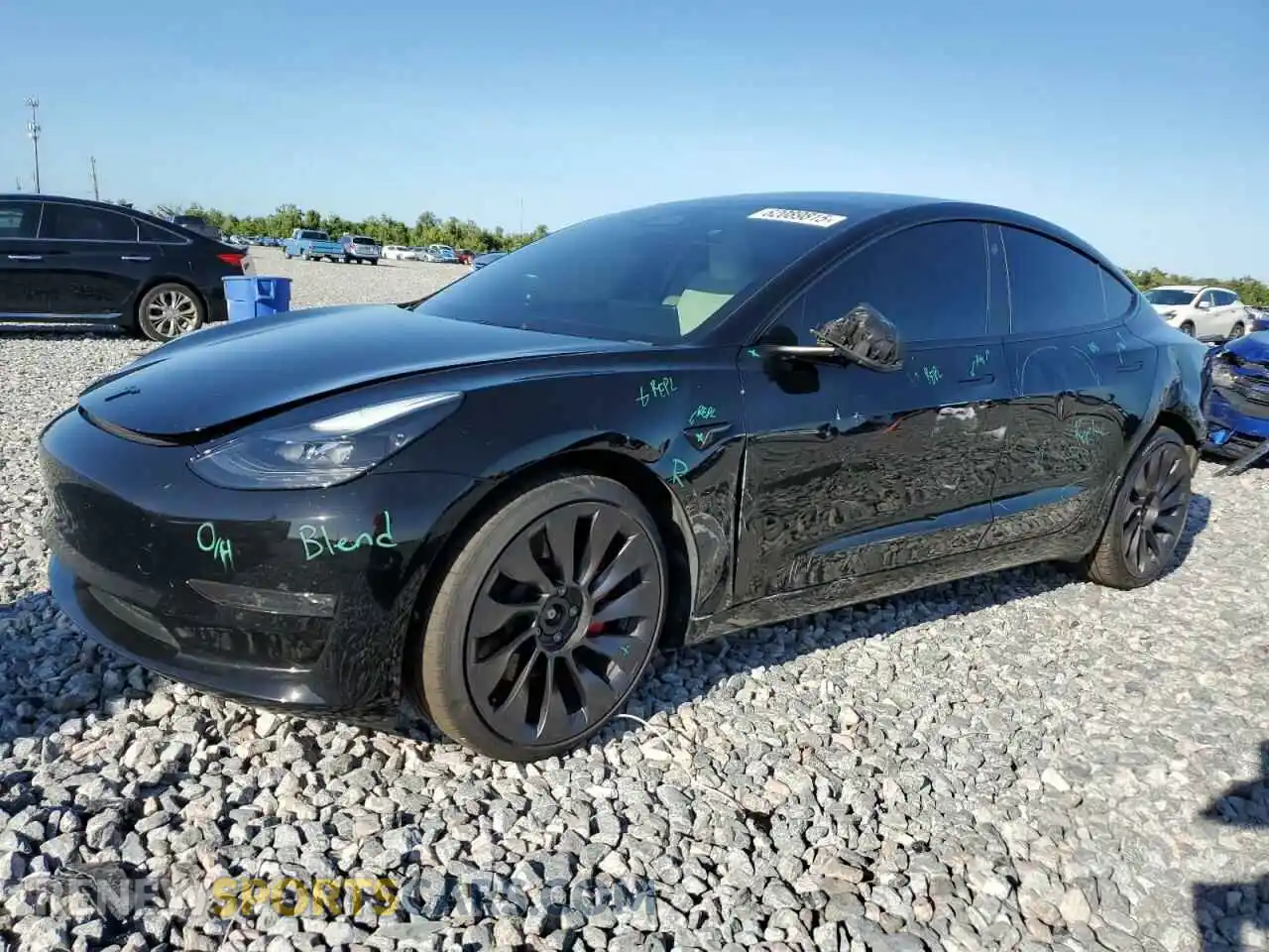 1 Photograph of a damaged car 5YJ3E1EC5PF693795 TESLA MODEL 3 2023