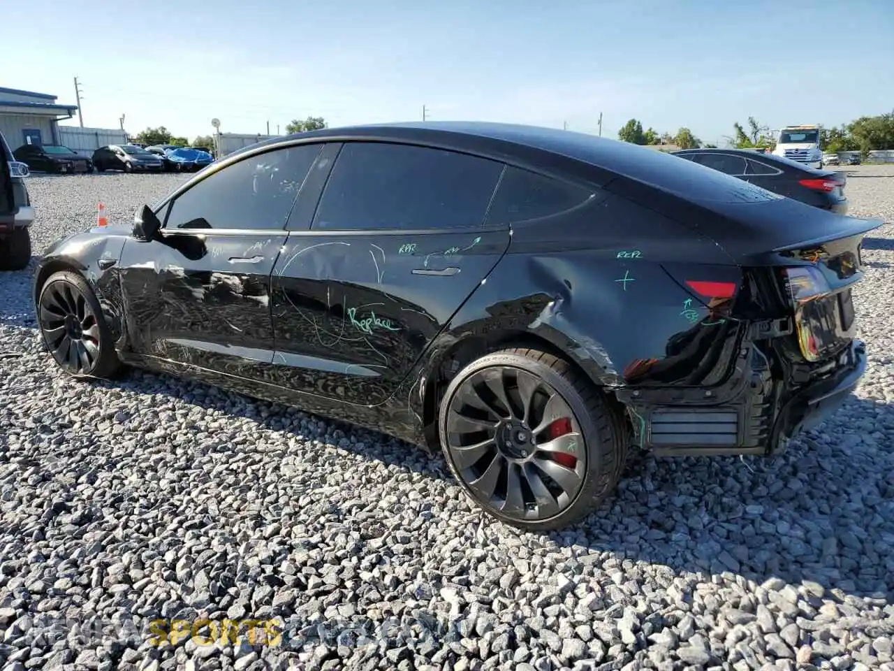 2 Photograph of a damaged car 5YJ3E1EC5PF693795 TESLA MODEL 3 2023