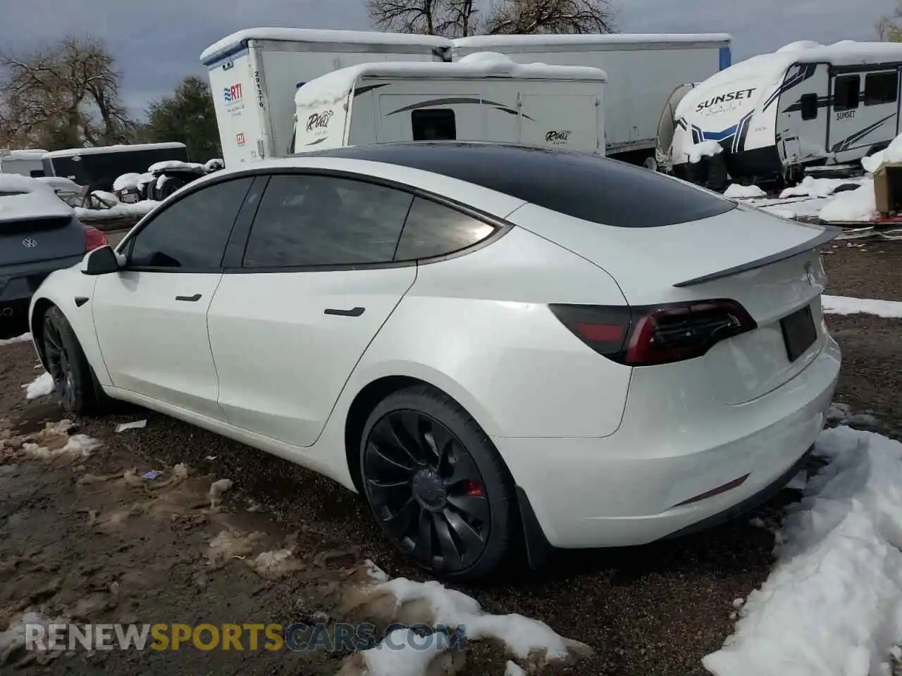 2 Photograph of a damaged car 5YJ3E1EC6PF500487 TESLA MODEL 3 2023