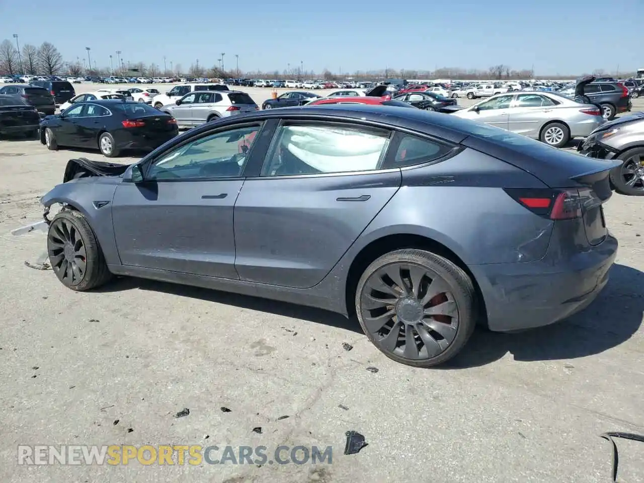 2 Photograph of a damaged car 5YJ3E1EC6PF542853 TESLA MODEL 3 2023