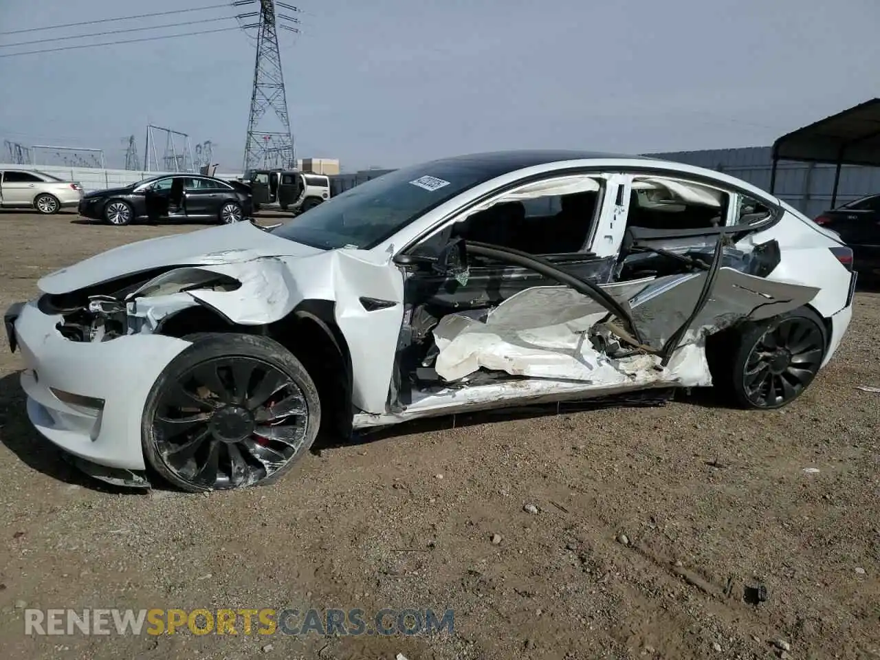 1 Photograph of a damaged car 5YJ3E1EC6PF627644 TESLA MODEL 3 2023