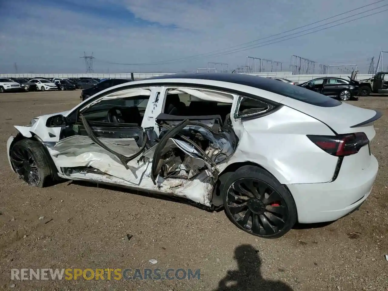 2 Photograph of a damaged car 5YJ3E1EC6PF627644 TESLA MODEL 3 2023
