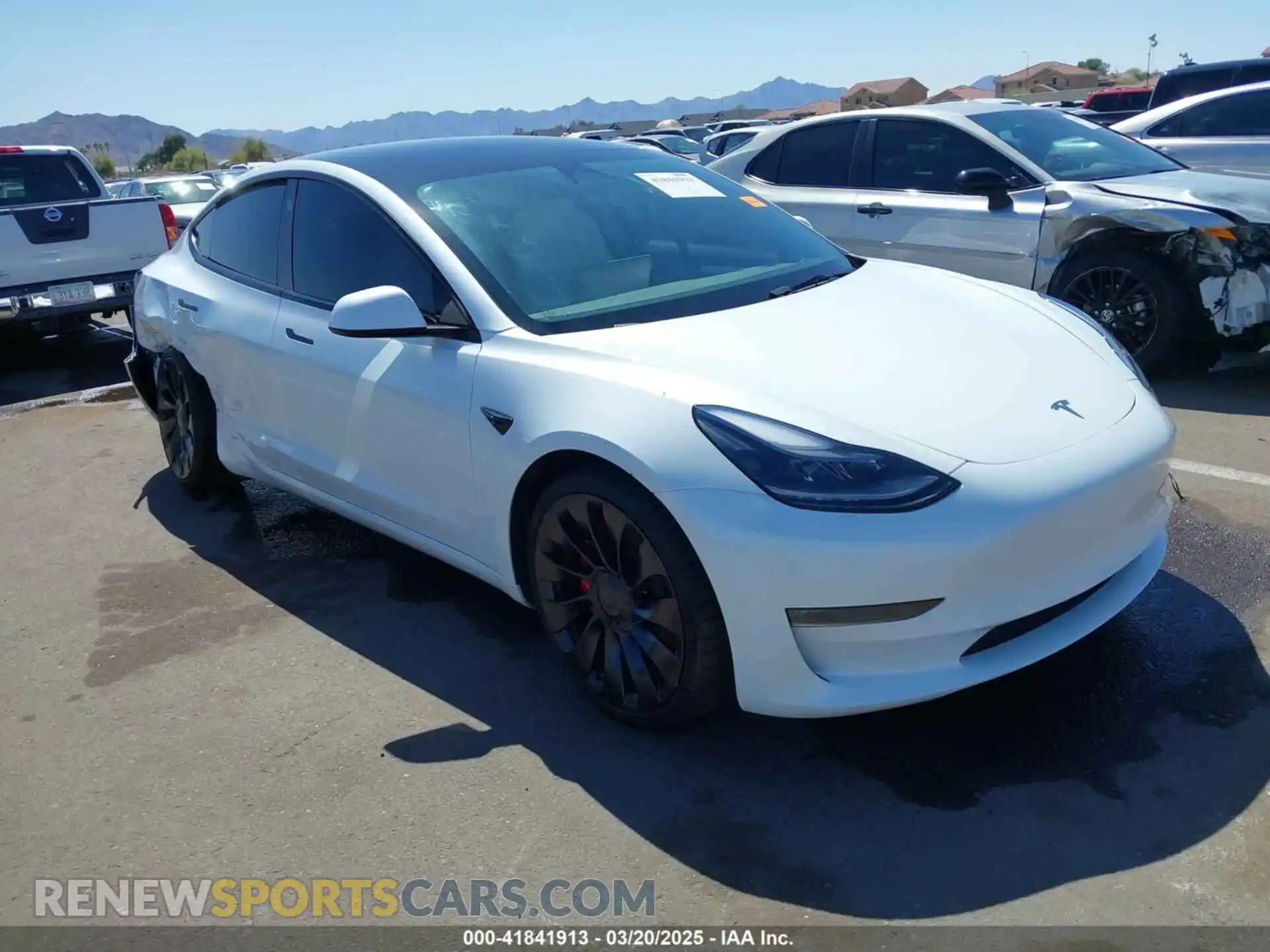 1 Photograph of a damaged car 5YJ3E1EC7PF432748 TESLA MODEL 3 2023