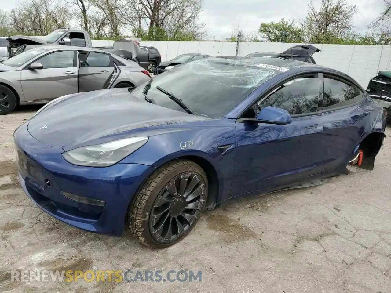 1 Photograph of a damaged car 5YJ3E1EC7PF488706 TESLA MODEL 3 2023