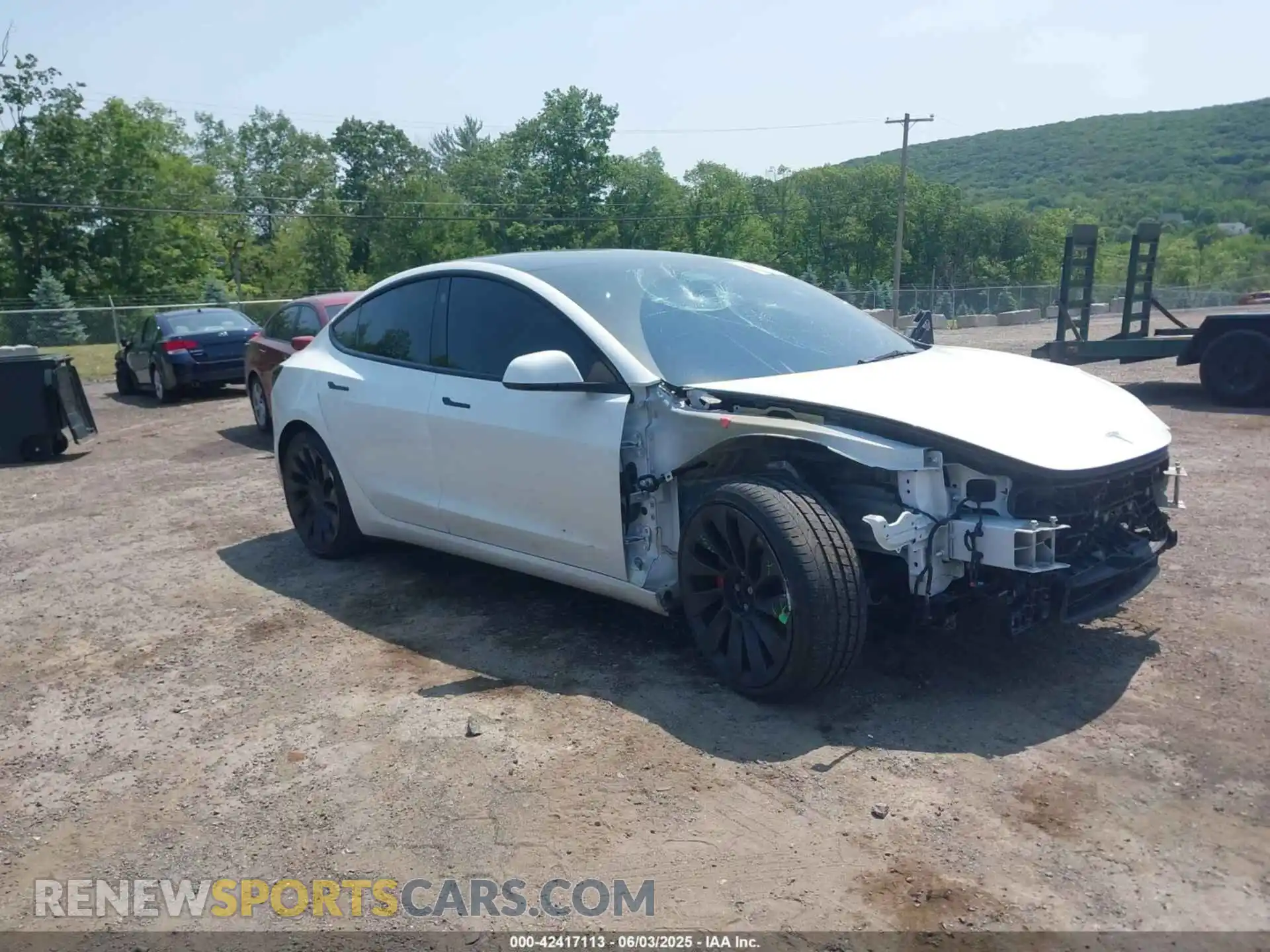 1 Photograph of a damaged car 5YJ3E1EC7PF500160 TESLA MODEL 3 2023