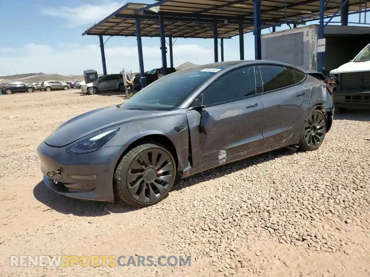 1 Photograph of a damaged car 5YJ3E1EC7PF507612 TESLA MODEL 3 2023