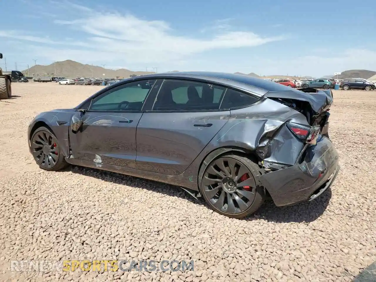 2 Photograph of a damaged car 5YJ3E1EC7PF507612 TESLA MODEL 3 2023