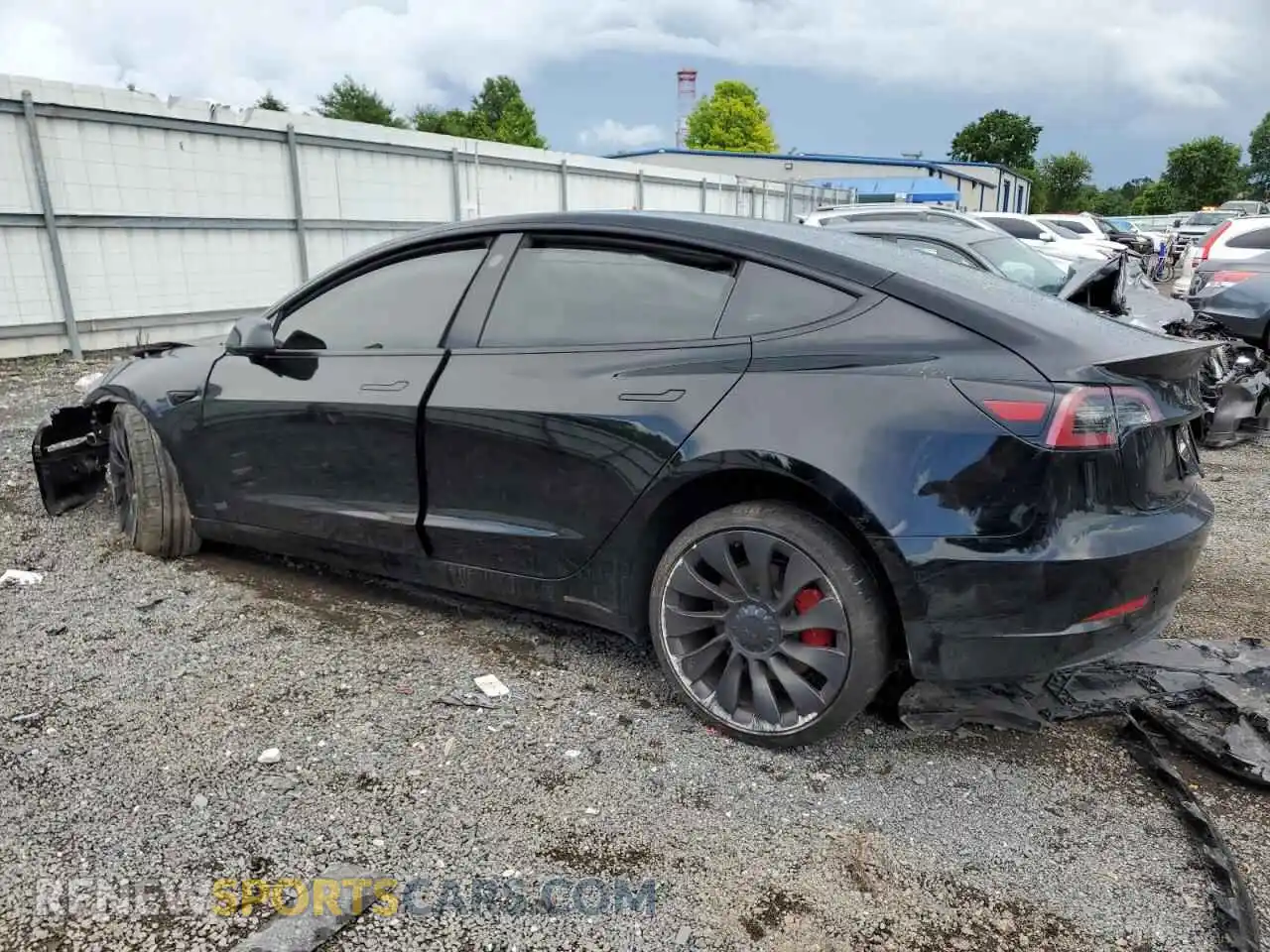 2 Photograph of a damaged car 5YJ3E1EC7PF510722 TESLA MODEL 3 2023