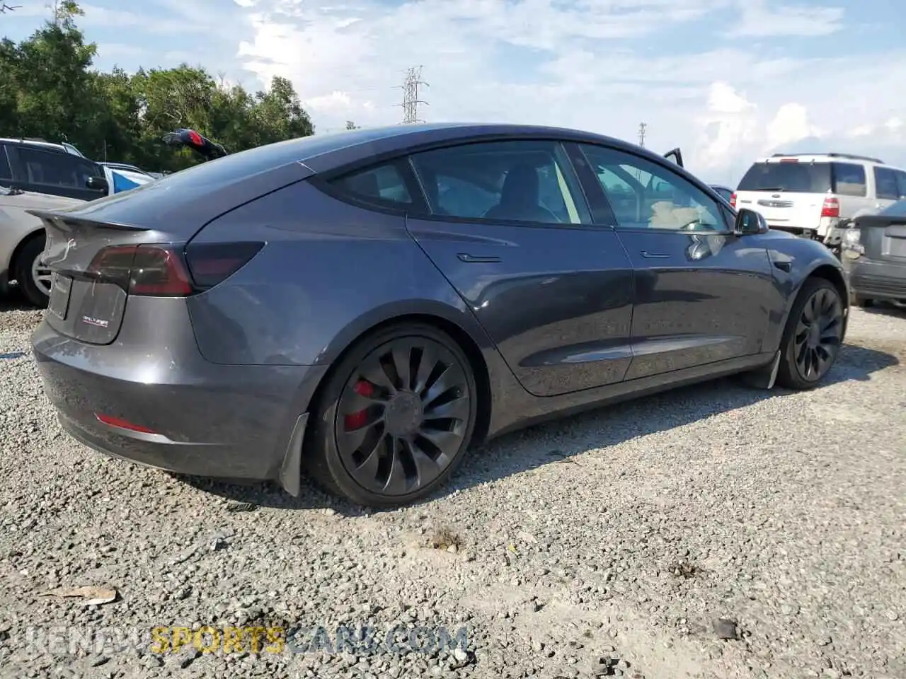 3 Photograph of a damaged car 5YJ3E1EC7PF612098 TESLA MODEL 3 2023